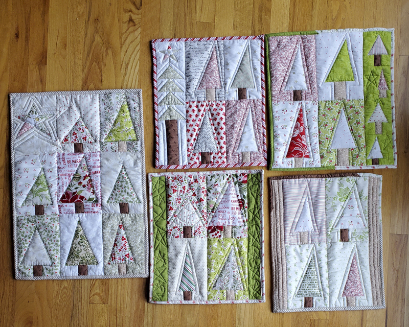 Patchwork forest hot pads Patchwork forest hot pads